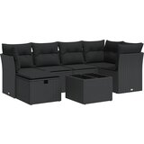 vidaXL 7-dijelni set vrtnih sofa od poliratana s jastucima crni | shoptok.hr