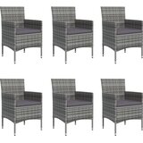  7-dijelni vrtni blagovaonski set s jastucima sivo-crni | shoptok.hr