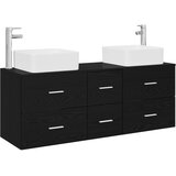  Set ormarića za kupaonicu 3 kom. Crna 49,5 x 41 x 63 cm | shoptok.hr