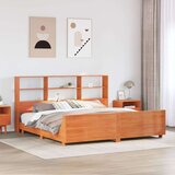  Posteljni okvir brez vzmetnice vošč. rjav 180x200 cm borovina | Shoptok.si