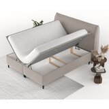 Maison de Rêve Sivi/bež tapecirani bračni krevet s prostorom za odlaganje 140x200 cm Draco – | shoptok.hr