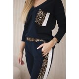 Kesi Set with a panther motif navy blue | shoptok.hr