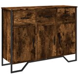 Maison Chic Komoda - Predalnik dimljeni hrast 97x32,5x74,5 cm inženirski les, (21718607) | Shoptok.si