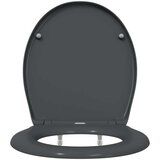  Brzo Odvojivo Sjedište WC-a s Mekim Zatvaranjem Duroplast Antracit | shoptok.hr
