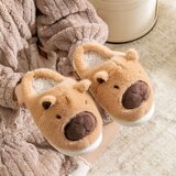  Plush Capybara Slippers With Ears Warm Soft Beige Size 32-33 | shoptok.hr