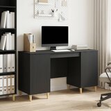  Stol s policom Crna 142,5 x 50 x 75 cm Konstruirano drvo | shoptok.hr