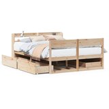 Maison Chic Posteljni okvir - Dvoposteljna postelja - Zakonska postelja brez vzmetnice 120x200 cm trdna borovina-J10541, (21763974) | Shoptok.si