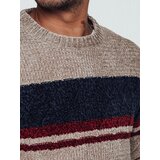 DStreet Sweter męski w paski brązowy | shoptok.hr