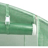  Rastlinjak z jeklenim ogrodjem zelen 28 m² 14x2x2 m | Shoptok.si