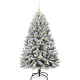 vidaXL Umestno božično drevo Zelena in Bela 120 cm PVC in kovina | Shoptok.si
