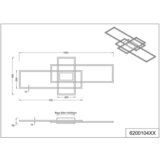 Novel STROPNA LED-SVETILKA Irvine 60 W 7100 lm 3000-6500 K 220-240 V | Shoptok.si