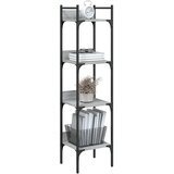 Police za knjige 4 razine siva boja hrasta 35 x 30 x 138,5 cm | Eponuda.com