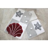  deniz yildizi - grey multicolor bathmat set (3 pieces) Cene