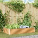  Vrtna visoka greda 195 x 100 x 36 cm Cinkana jeklena, (5000287759) | Shoptok.si