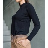  Black classic loose-fit sweater Essana | shoptok.hr