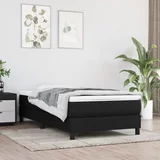 vidaXL Vzmetnica z žepkasto vzmetjo črna 90x190x20 cm blago