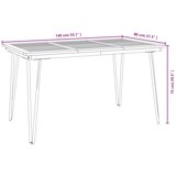  Vrtni stol s U-nogama 140 x 80 x 75 cm od masivnog drva bagrema | shoptok.hr