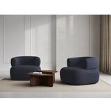 Micadoni Home Temno moder fotelj iz tkanine bouclé Jenny – | Shoptok.si