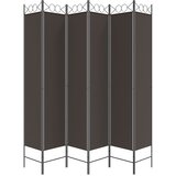 Sobna pregrada s 6 panela smeđa 240x220 cm od tkanine | Eponuda.ba