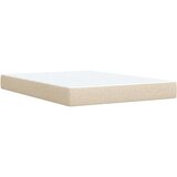  Krevet s oprugama i madracem krem 140 x 190 cm od tkanine | shoptok.hr
