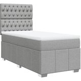 Maison Chic Box spring postelja - Vzmetna postelja z vzmetnico svetlo siva 80x200 cm blago SL18174, (21894448) | Shoptok.si