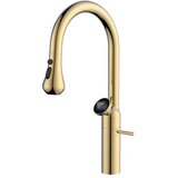 ELITE EDITION Enoročna kuhinjska armatura KF1694 z digitalnim prikazom temperature, rožnato zlata — Črna | Shoptok.si