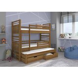 ADRK Troslojna otroka postelja HIPPO 87 cm - HRAST | Shoptok.si