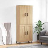 vidaXL Visoka komoda sonoma hrast 69,5x34x180 cm inženirski les | Shoptok.si