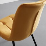Bessagi Home Stol Suri, Rumena, Žamet | Shoptok.si