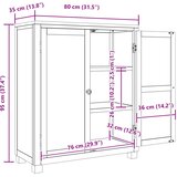  Cabinet s pohranom s vratima Smeđa Konstruirano drvo | shoptok.hr
