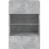 TV ormarić s LED svjetlima siva boja betona 40x30x60,5 cm | shoptok.hr