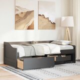  Dnevni krevet s 3 ladice bez madraca "IRUN" crni 90x200 cm | shoptok.hr