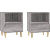 The Living Store Nočna omarica 2 kosa siva sonoma 40x35x50 cm - Nočna Omarica, (21420800) | Shoptok.si