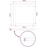 Pravokutni stolni vrh 70 x 70 x 3 cm Četvrtasti - Tamno smeđa 70 x 70 x 3 5 cm Pravokutno | shoptok.hr