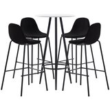 The Living Store Barska garnitura 5-delna blago črna - Barska Garnitura, (21465946) | Shoptok.si