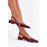 Boto Lacquered Ballerinas On Low Heel Burgundy Testori | Shoptok.si