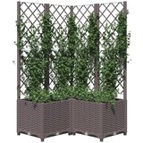 Vrtna sadilica s rešetkom smeđa 80 x 80 x 136 cm PP | shoptok.hr