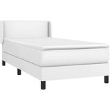 Box spring postelja z vzmetnico bela 80x200 cm umetno usnje, (20723749) | Shoptok.si