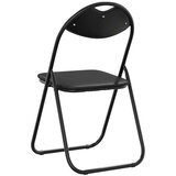  Zložljiva stolica 8 pcs Črna 48 x 43,5 x 81 cm Umjetno usnje, (5000296660) | Shoptok.si