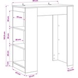  Stol za bar 95 x 47 x 103,5 cm Konstruirano drvo Crni hrast | Eponuda.com