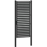  Vrtna vrata s mogućnošću zaključavanja crna 100x200 cm aluminijska | shoptok.hr