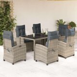  7-dijelni vrtni blagovaonski set sivi od poliratana | shoptok.hr