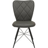 Hom`in stol, kovina, usnje siva, črna | Shoptok.si