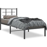vidaXL Metalni okvir za krevet s uzglavljem crni 75x190 cm | shoptok.hr