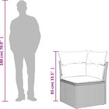  Vrtni kauč s jastukom Siva 62 x 62 x 69 cm poliratan | shoptok.hr