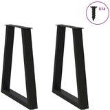 vidaXL Noge kavne mizice V-oblika 2 kosa črna 50x(72-73) cm jeklo | Shoptok.si