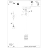  Sollux SL.1263 - Luster na sajli GOTTO 1xE27/15W/230V crna | Eponuda.com