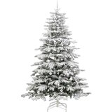 vidaXL Umetno Zložljivo Božično Drevo Bela 240 cm PE in PVC | Shoptok.si