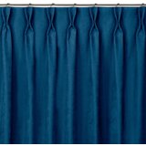  Curtain MILANA color indigo style classic flex 7.5 cm with double pleat chenille 220x225 HOMEDE | shoptok.hr