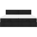  Otomanski okvir kreveta s madracima crni 200x200cm od tkanine | shoptok.hr